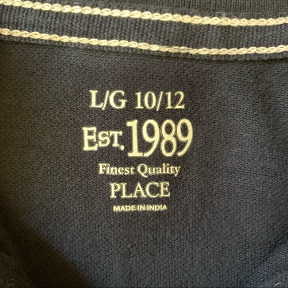 CHILDREN’S PLACE POLO TEE NAVY BLUE KIDS - Picture 2 of 3